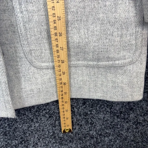 J.Crew Stadium Cloth Nello Gori Wool Blend Hooded Parka Coat Gray Womens 6 - Picture 5 of 7